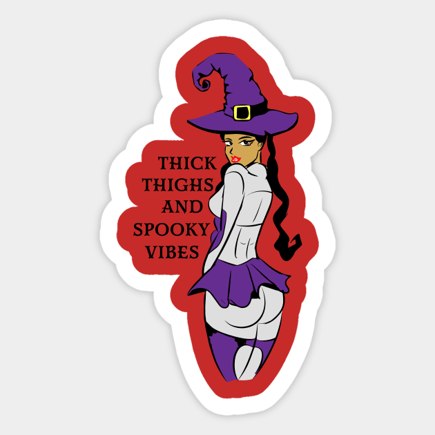 Thick Thighs and Spooky Vibes Sticker by Bear Cave 